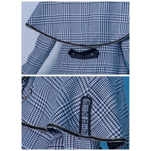 Black Butler L Ciel Phantomhive Houndstooth Cosplay Costume Large - Picture 5 of 7